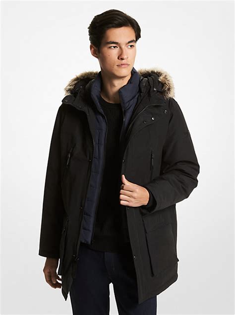 Benson Faux Fur Trim Woven Parka 